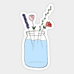 Flowers in a jar Sticker